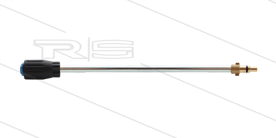 Lans - L=500mm - staal - met vuilfrees - spuithoek 20° - doorlaat 0.040  - 170 bar - Bajonet messing - passend op Krenzle