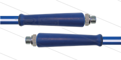 CleanFarm slang blauw 1/2&quot; - 10m - 2x 3/8&quot;bu RVS - 2x KBS - 80 Bar