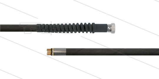 HD-slang zwart 1/4&quot; - Flexy - 1SN - 15m - 1/4&quot;W x 1/4&quot;bu met O-ring - 1x SKB - 300 Bar