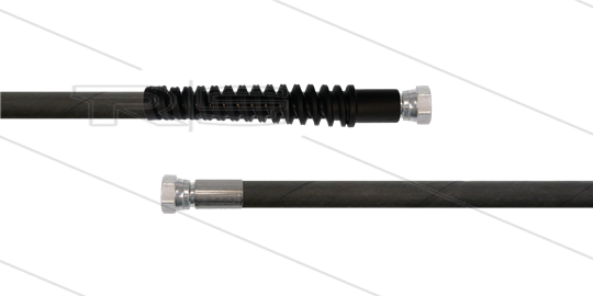 HD-slang zwart 1/4&quot; - Flexy - 1SN - 15m - 2x 1/4&quot;W - 1x SKS - 300 Bar