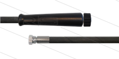 HD-slang zwart 3/8&quot; - 2SC - 15m - M22x1,5 W vlak x 1/2&quot;W RVS - 1x KBS - 400 Bar
