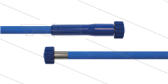 HD-slang blauw 1/4&quot; - 2SC - 10m - 2x M22x1,5 W vlak - 1x KBS - 400 Bar