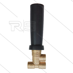 Naaldventiel messing voor dubbele lans met zijgreep - 280 Bar - 45 l/min - max 160°C - 3 x 1/4" bi