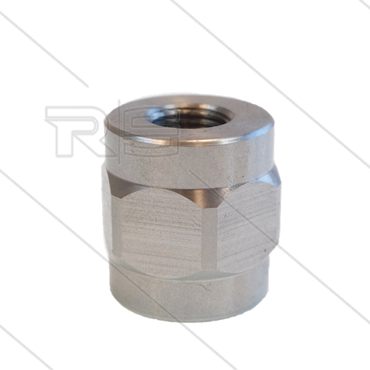 Nozzlesok - RVS - met zeskant - 1/2&quot; bi x 1/4&quot; bi