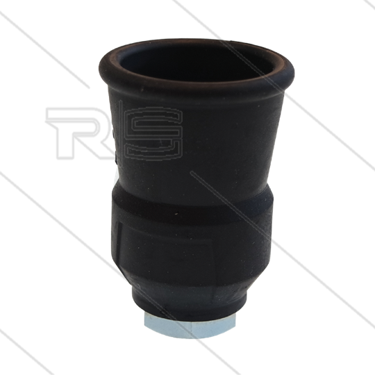Nozzlehouder - staal - rubber - zwart - 1/4&quot; bi - t.b.v. MT lans