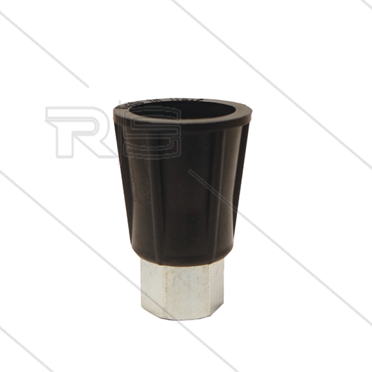 Nozzlehouder - staal - rubber - zwart - compact model - L=45mm Ø30mm - 1/4" bi