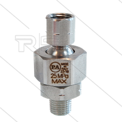 Nozzlehouder - RVS - verstelbaar - 250 Bar - 40 l/min - max 90°C - 1/4&quot; bi NPT x 1/4&quot; bu NPT
