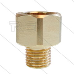 Adapter - messing - M18x1,5 bi x 1/4&quot; bu - eendelig