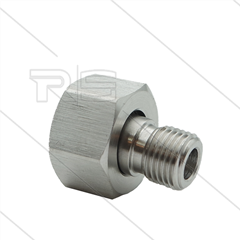 Adapter - RVS - M18x1,5 bi x 1/4" bu - 2-delig