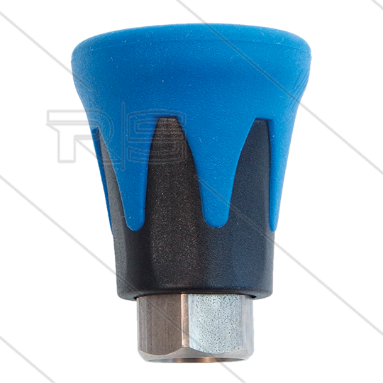 Nozzlebeschermer ST10 - RVS / kunststof - Blauw/Zwart - 1/4&quot; bi