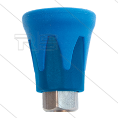 Nozzlebeschermer ST10 - RVS / kunststof - Blauw/ Blauw - 1/4&quot; bi