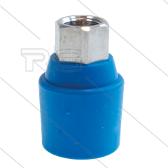 Nozzlehouder - RP10 - RVS - rubber - blauw - 1/4&quot; bi