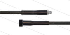 HD-slang zwart 1/4&quot; - 1SN - 20m - 1/4&quot;bu x M22x1,5W vlak - 2x KBS - 250 Bar