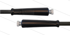 HD-slang zwart 3/8&quot; - 1SN - 5,0m - 2x 3/8&quot;W - 2x KBS - 210 Bar