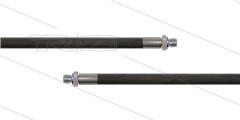 HD-slang zwart 1/4&quot; - 1SC - 19m - 2x 3/8&quot;bu - geen KBS - 250 Bar