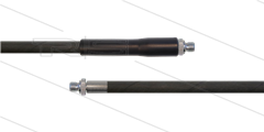 HD-slang zwart 1/4&quot; - 1SC - 20m - 2x 3/8&quot;bu - 1x KBS - 250 Bar