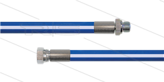 CleanFarm slang blauw 1/2&quot; - 15m - 1/2&quot;bu x 1/2&quot;W RVS - geen KBS - 80 Bar