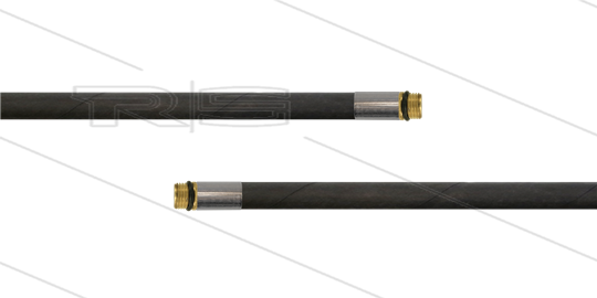 HD-slang zwart 1/4&quot; - Flexy - 1SN - 10m - 2x 1/4&quot;bu - geen KBS - 300 Bar