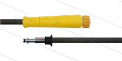 HD-slang zwart 5/16&quot; - 2SC - 20m - M22x1,5 W conisch x Ø11mm RVS pistoolnippel met lager