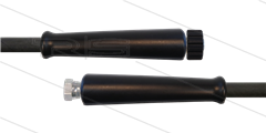 HD-slang zwart 3/8&quot; - 2SC - 20m - M22x1,5 W vlak x 1/2&quot;W RVS - 2x KBS - 400 Bar