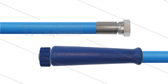 HD-slang blauw 3/8" - 2SC glad - HyWasher - 20m - 3/8"W x M22x1,5 W conisch - 1x KBS - 400 Bar