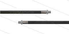 HD-slang zwart 1/4&quot; - 1SN - 30m - 2x 1/4&quot;bu - geen KBS - 250 Bar