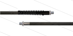 HD-slang zwart 1/4&quot; - Flexy - 1SN - 15m - 2x 3/8&quot;bu - 1x SKB - 300 Bar