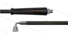 HD-slang zwart 3/8&quot; - 2SN - 40m - 3/8&quot;bu x 3/8&quot;W haaks - 1x KBS - 400 Bar