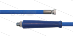 HD-slang blauw 5/16&quot; - 2SC - 40m - 3/8&quot;bu RVS x 3/8&quot;W RVS - 1x KBS - 400 Bar