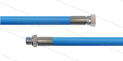 HD-slang blauw 3/8" - 2SC glad - HyWasher - 40m - 3/8"W x 3/8"bu conisch - geen KBS - 400 Bar