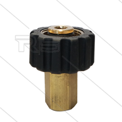 M22x1,5 - snelkoppeling wartel - messing - 250 Bar - Ø14mm - max 150°C - 1/8&quot; bi