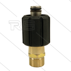 ST44 - Swivel + lager - messing - 400 Bar - Ø14mm - max 150°C - M22x1,5 wartel x M22 bu