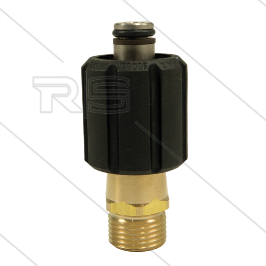 ST44 - Swivel + lager - messing - 400 Bar - Ø14mm - max 150°C - M22x1,5 wartel x M22 bu