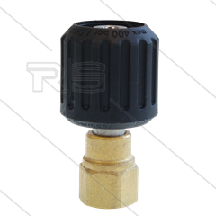 ST44 - Swivel + lager - messing - 400 Bar - Ø14mm - max 150°C - M22x1,5 wartel x 3/8" bi
