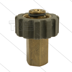 M21x1,5 - snelkoppeling wartel - messing - 250 Bar - Ø14mm - max 160°C - 1/8&quot; bi