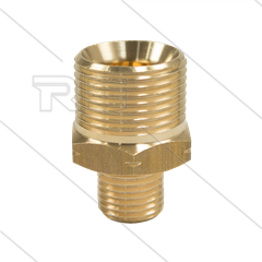 M21x1,5 - snelkoppeling nippel - messing - 250 Bar - Ø14mm - max 160°C - 1/4&quot; bu