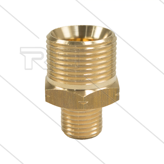 M21x1,5 - snelkoppeling nippel - messing - 250 Bar - Ø14mm - max 160°C - 1/4&quot; bu