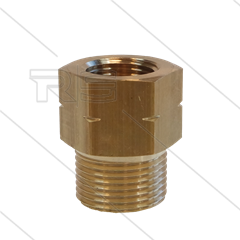M21x1,5 - snelkoppeling nippel - messing - 250 Bar - Ø14mm - max 160°C - 3/8&quot; bi