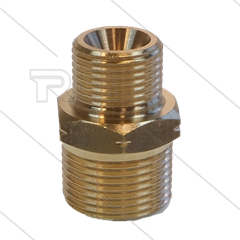 M21x1,5 - snelkoppeling nippel - messing - 250 Bar - Ø14mm - max 160°C - 3/8&quot; bu