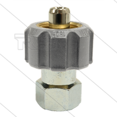 1/2&quot; - snelkoppeling wartel - RVS - 250 Bar - Ø11mm - max 150°C - 1/4&quot; bi