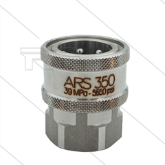 ARS350 - koppeling - RVS - 350 Bar - max 90°C - passend op Nilfisk-Alto - 3/8&quot; bi