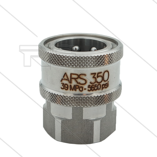 ARS350 - koppeling - RVS - 350 Bar - max 90°C - passend op Nilfisk-Alto - 3/8&quot; bi