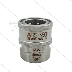 ARS350 - koppeling - RVS - 350 Bar - max 90°C - passend op Nilfisk-Alto - 1/4" bi