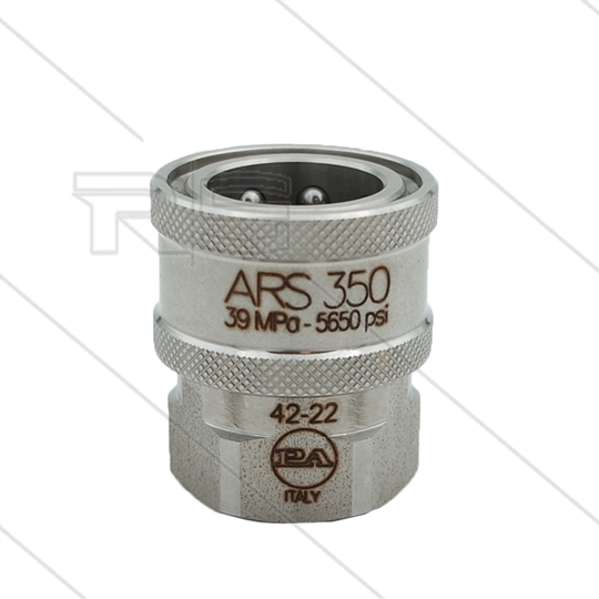 ARS350 - koppeling - RVS - 350 Bar - max 90°C - passend op Nilfisk-Alto - 1/4" bi