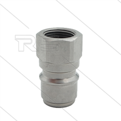 ARS350 - nippel - RVS - 350 Bar - Ø19,9mm - max 90°C - passend op Nilfisk-Alto - 3/8&quot; bi