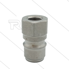 ARS350 - nippel - RVS - 350 Bar - Ø19,9mm - max 90°C - passend op Nilfisk-Alto - 1/4" bi