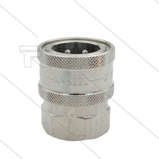 ARS220 - koppeling - messing vernikkeld - 220 Bar - max 90°C - passend op Nilfisk-Alto - 3/8" bi