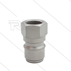 ARS220 - nippel - staal verzinkt - 220 Bar - Ø19,9 mm - max 90°C - passend Nilfisk - Alto - 3/8" bi