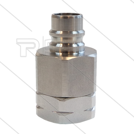Snap-Tite - nippel - met klep - RVS - 138 Bar - 1&quot; bi