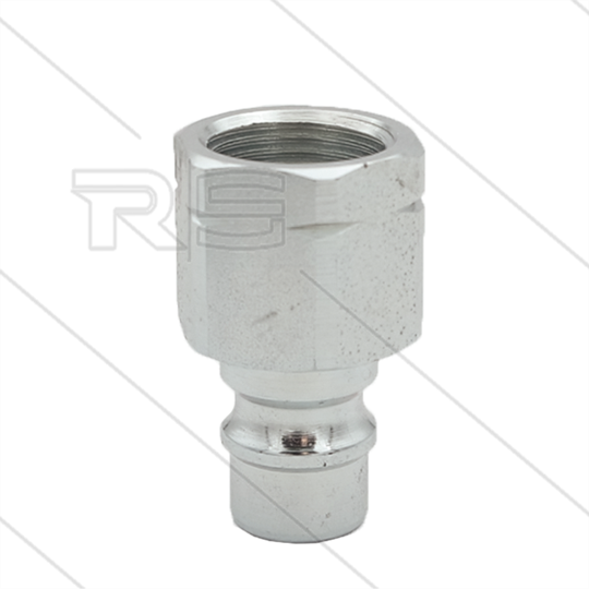 Snap-Tite - nippel - met klep - staal - 310 Bar - 3/8" bi